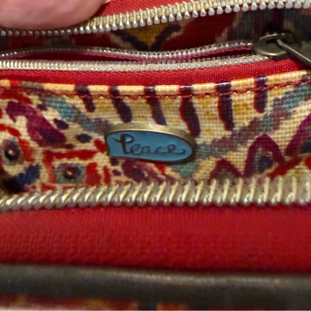 Sakroots Multicolor Tribal Zip Wallet - Red, Yellow, Blue - Picture 5 of 12
